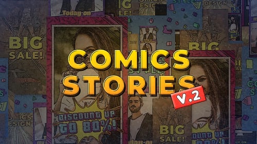 Dynamic Retro Comic Style Instagram Stories & Sale Banners