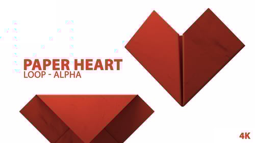 Animated Origami Heart Fold Reveal Transition