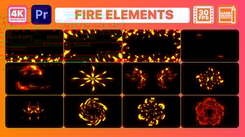 Fire Elements And Backgrounds | Premiere Pro MOGRT