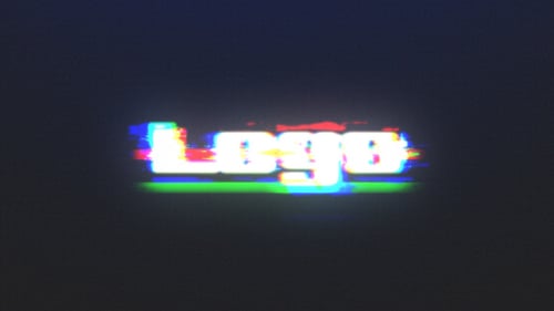 Fast Glitch RGB Logo Reveal