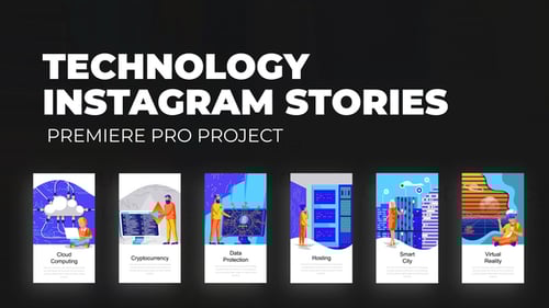 Animated Technology Concepts for Instagram Stories