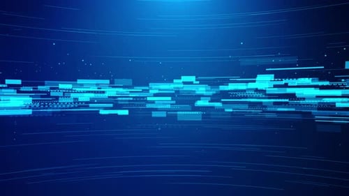 Conexión de alta velocidad, tecnología digital, ciberespacio con análisis de datos de partículas