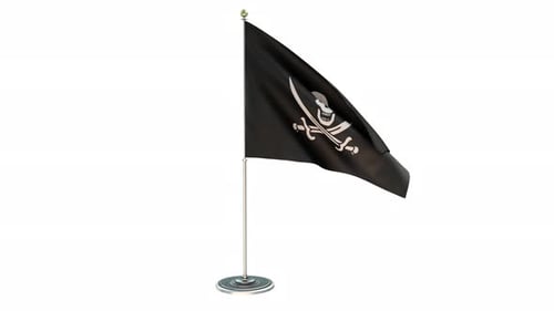 Kleine Piraten-Flaggenschlaufen mit Alpha-Motiv