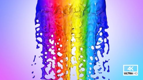 Fountain Multicolor Paint Splash