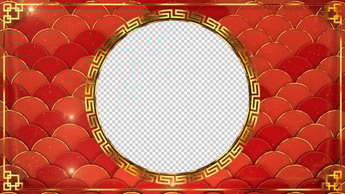 Elegant Red and Gold Chinese Frame Reveal