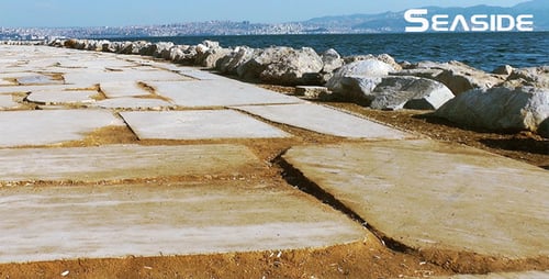 Coastal Promenade with Rocks on Sunny Day