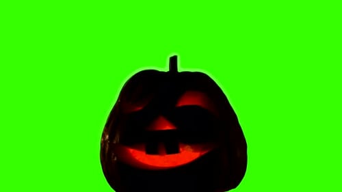 Helloween Pumpkin en pantalla verde