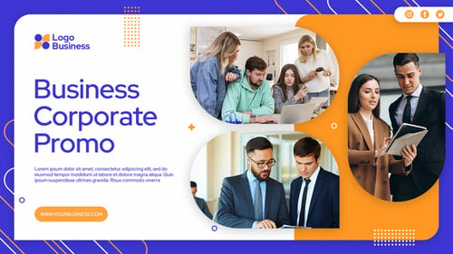 Modern Corporate Promo Video with Dynamic Geometric Animations