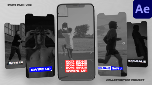 Dynamic Social Media Swipe Up Call to Action with Glitch Typography