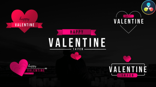 Elegant Valentine's Day Titles with Animated Hearts