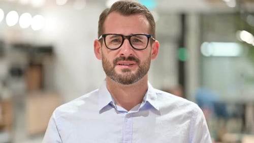 Angry Man Yelling and Calming Down