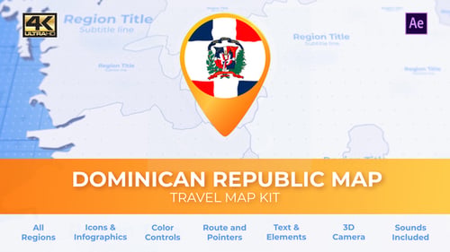 Mapa da República Dominicana - Mapa de viagem da República Dominicana