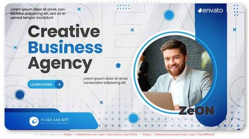 Dynamic Corporate Business Presentation with Modern Geometric Design