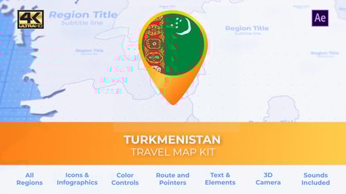 Mapa de Turkmenistán - Mapa turístico de Turkmenia