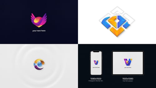 Modern Geometric Logo Reveal Opener