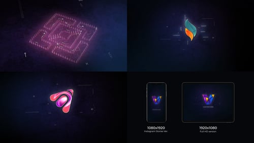 Dynamic Tech Logo Reveal with Geometric Elements