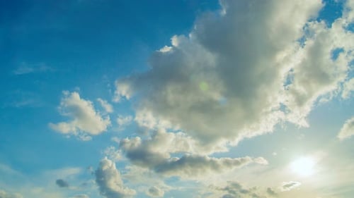 Time Lapse of Clouds in Blue Sky