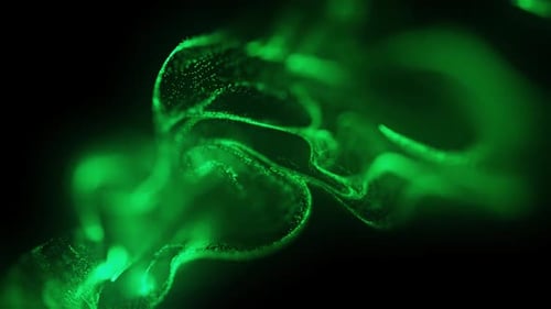 Green Background Particles