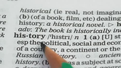 History, Definition in English Dictionary, Countries State During Time, Subject