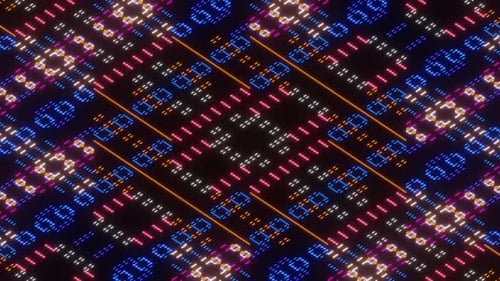 Neon Pixel Background Vj Loop 02
