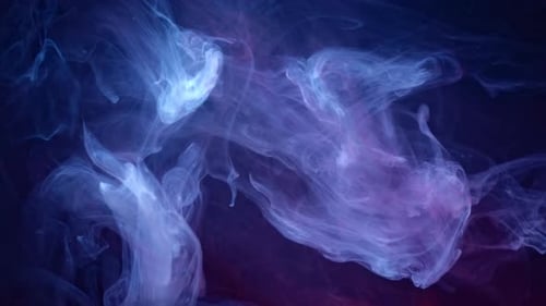 Abstract Blue and Purple Wisps Swirling