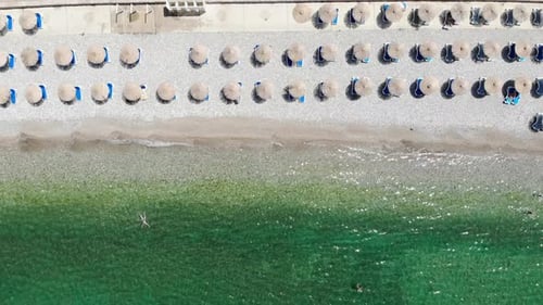Aerial View of Relaxing Day at the Beach