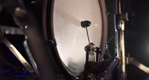 Close Up of Bass Drum Being Played