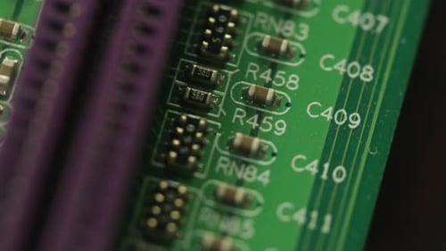 Microchip Closeup Computer Processor Motherboard