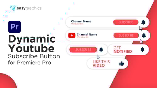 Modern Animated YouTube Subscribe and Bell Notification Buttons