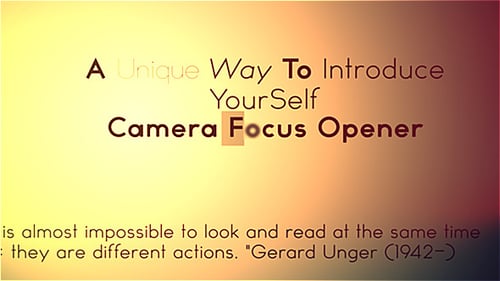 Simple Typography Intro Opener