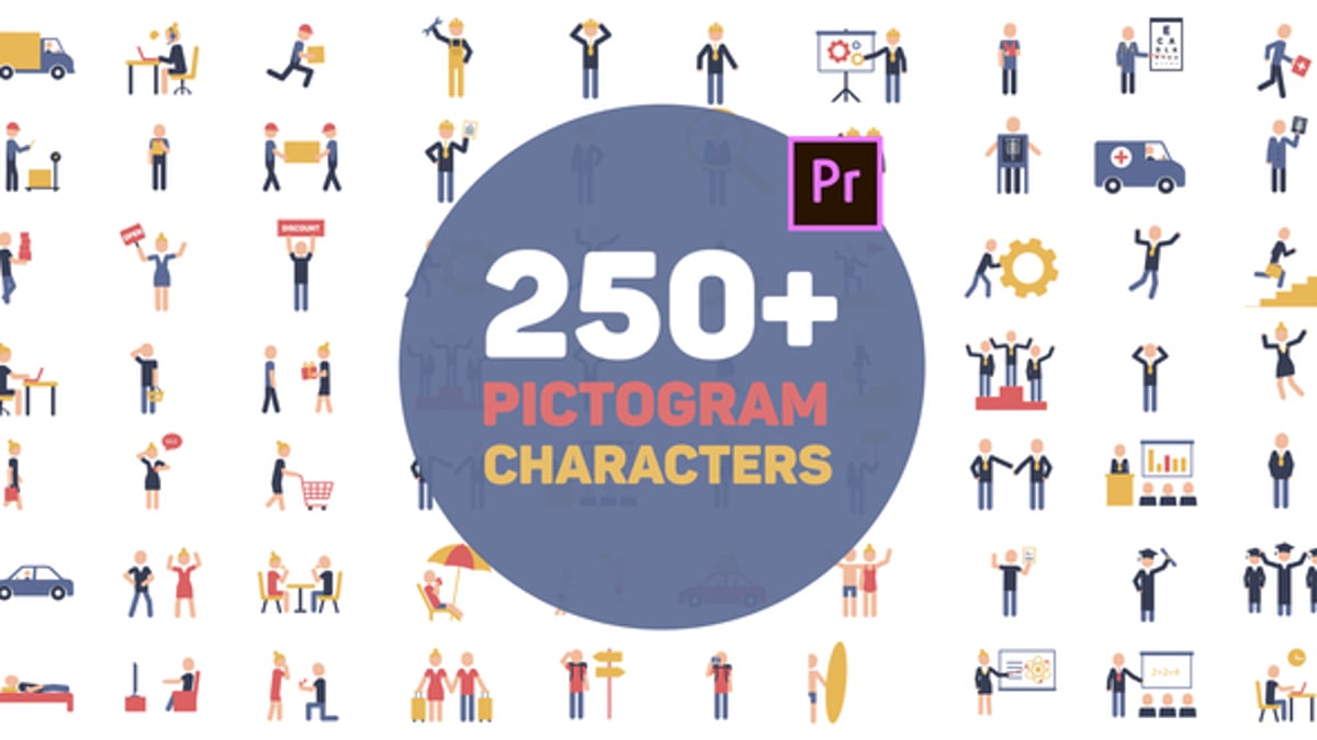Pictogram Characters, Elements ft. pictogram & stickman - Envato
