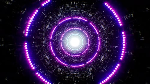 Túnel de luz de neón Sci Fi Loop 4K