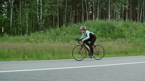 Weibliche Fahrradrennfahrerausbildung