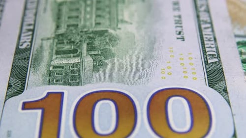 Notas de dólar americano, papel-moeda, moeda da taxa de câmbio. Notas em dinheiro. O conceito de finanças