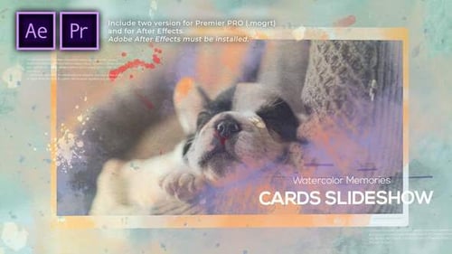 Watercolor Memories Cards Slideshow