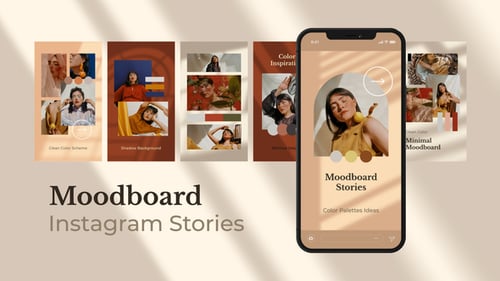 Minimal Instagram Stories Moodboard Template with Clean Design