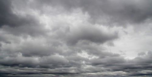 Overcast Gray Clouds Moving Across the Sky