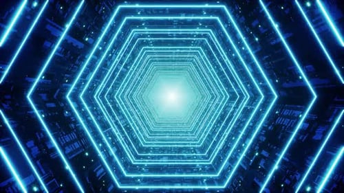 Hexagon Light Technology Tunnel VJ Loop