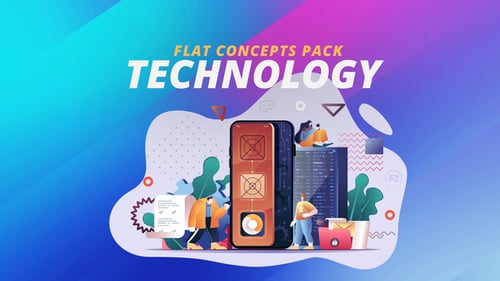 Animated Flat Design Concepts for Technology Explainer Videos