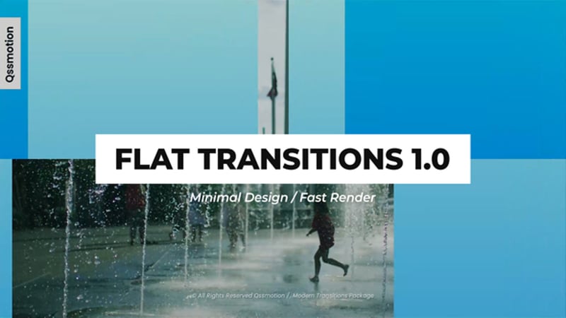 Dynamic Flat Design Shape Transitions Pack for Video Editing, Elements ...