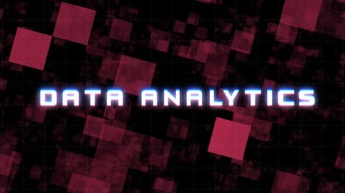 Digital Glitch Data Analytics Text Animation