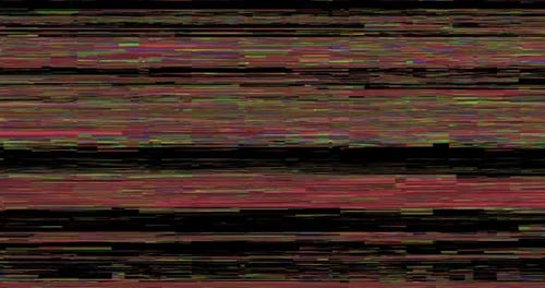 Digital Glitch Horizontal Scanline Effect Video Overlay