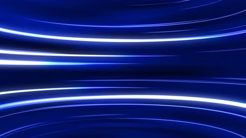 Abstract Blue Light Streaks Fast Motion Background