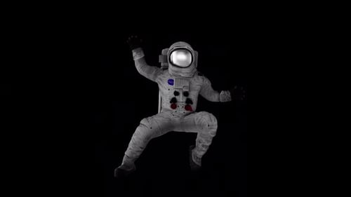 Astronauta flutuante com canal alfa