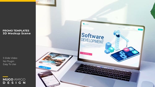 Promo Templates 3D Mockup Scene