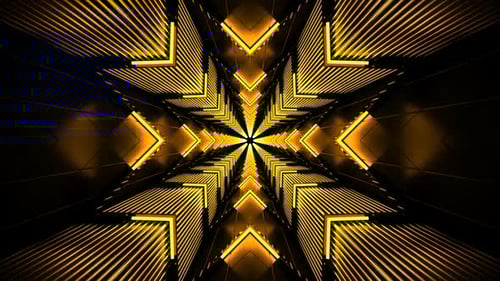 Yellow Abstract Tunnel 4K