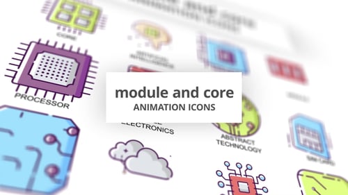 Animated Modules and Core Technology Icons