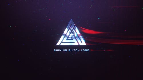 Digital Glitch Logo Reveal with Futuristic Cyberpunk Effects