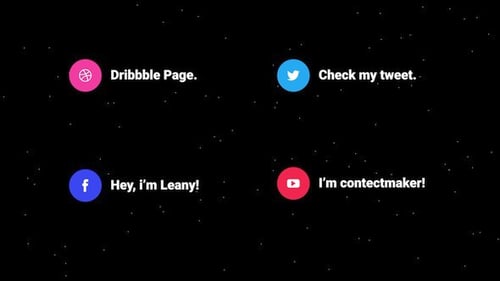 Animated Social Media Lower Thirds and Icons