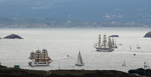 Sailing Ships on the Sea